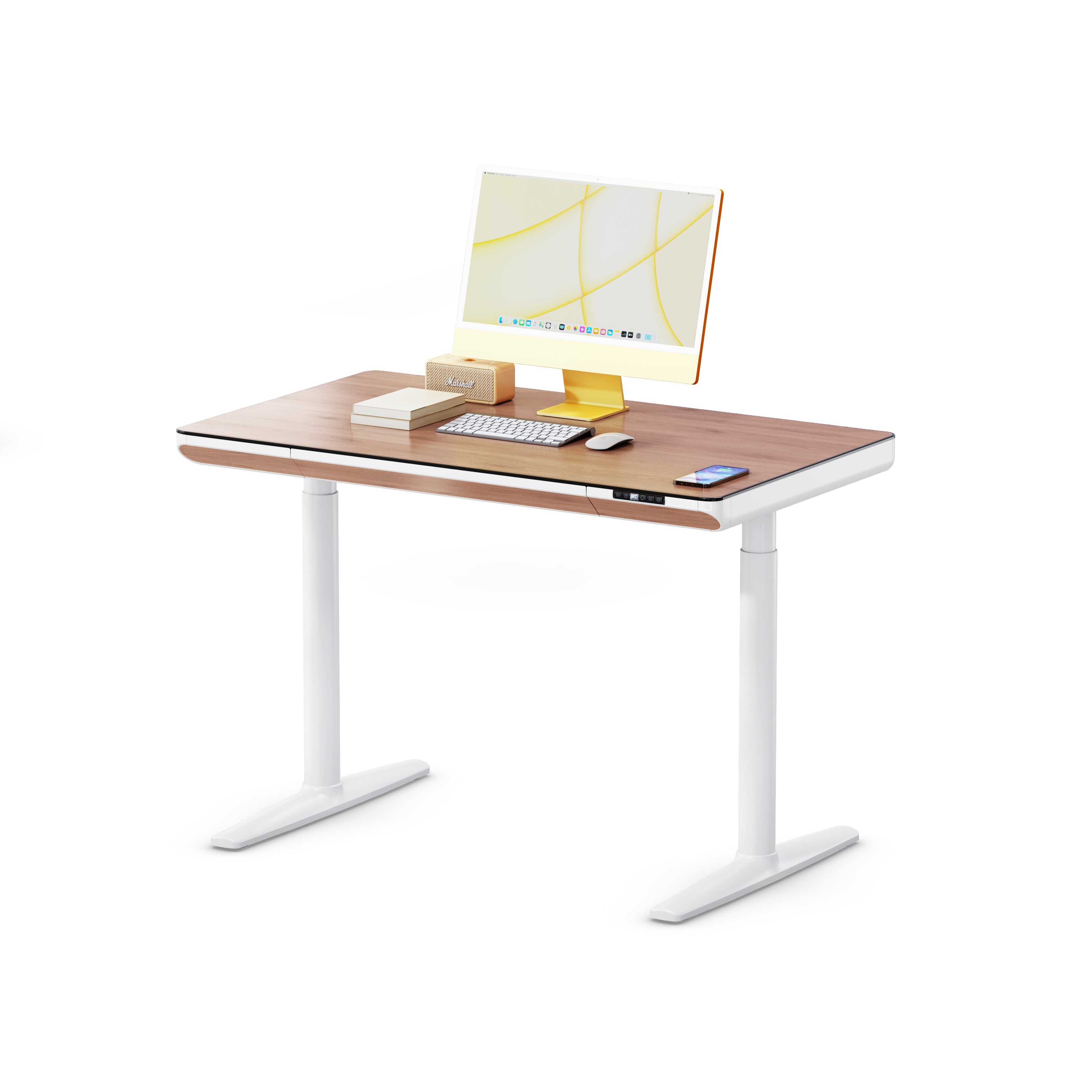 maidesite-yoga-elektrisch-h-henverstellbarer-schreibtisch-mit-wirbels-ulen-modus image 3