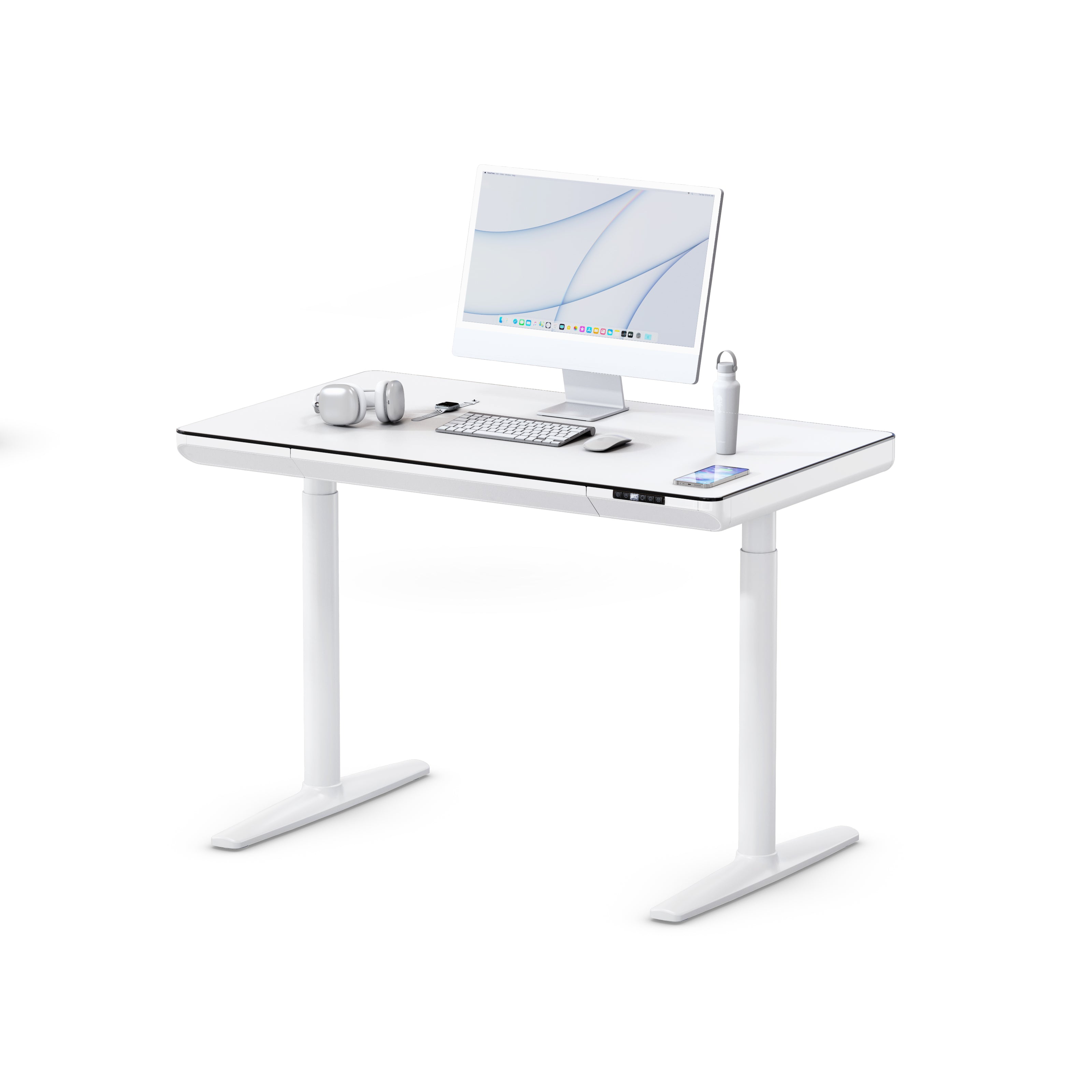 maidesite-yoga-elektrisch-h-henverstellbarer-schreibtisch-mit-wirbels-ulen-modus image 2